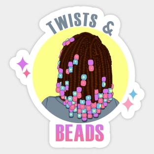 Black Girl Hairstyles - Twists and Beads Sticker